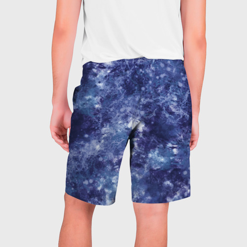 Мужские шорты 3D с принтом Абстракция - sea blue, вид сзади #1