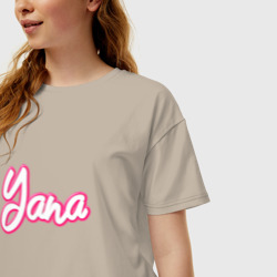 Женская футболка хлопок Oversize Яна в стиле барби - фото 2