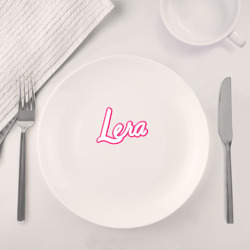 Набор: тарелка + кружка Лера в стиле барби - фото 2