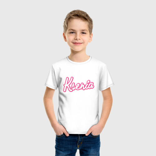 Детская футболка хлопок Ксения в стиле Барби, цвет белый - фото 3