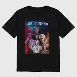 Женская футболка хлопок Oversize Astarion Girl Dinner
