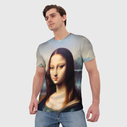 Мужская футболка 3D Ai art- азиатская Мона Лиза - фото 2
