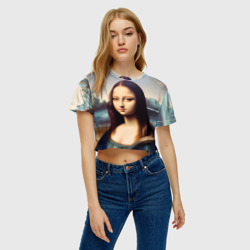 Женская футболка Crop-top 3D Ai art- азиатская Мона Лиза - фото 2