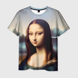 Мужская футболка 3D Ai art- азиатская Мона Лиза