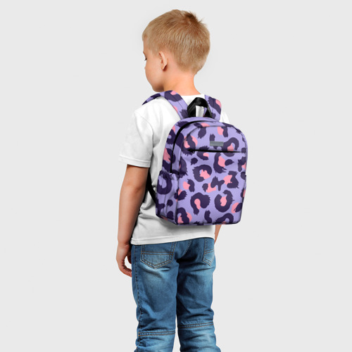 Детский рюкзак 3D Модный фиолетовый леопард - фото 3