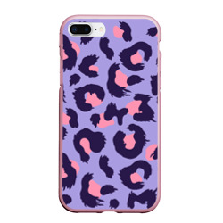 Чехол для iPhone 7Plus/8 Plus матовый Модный фиолетовый леопард