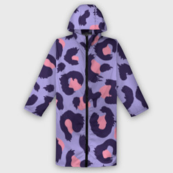 Мужской дождевик 3D Модный фиолетовый леопард