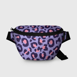 Поясная сумка 3D Модный фиолетовый леопард