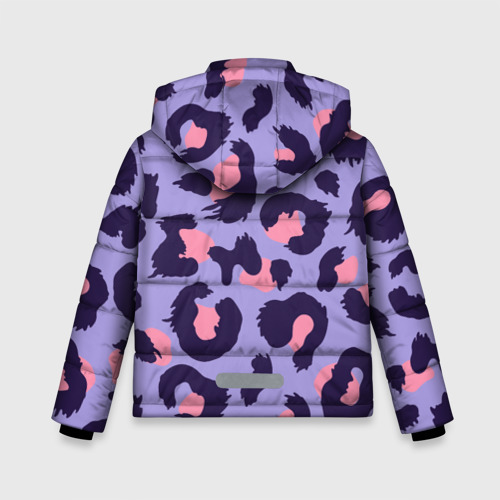 Зимняя куртка для мальчиков 3D Модный фиолетовый леопард, цвет светло-серый - фото 2