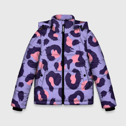 Зимняя куртка для мальчиков 3D Модный фиолетовый леопард