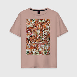 Замороженные овощи для салата – Женская футболка хлопок Oversize с принтом купить со скидкой в -16%