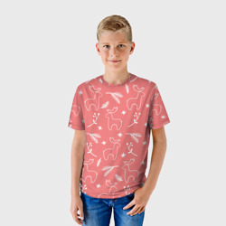 Детская футболка 3D Рождественский принт с оленями - фото 2