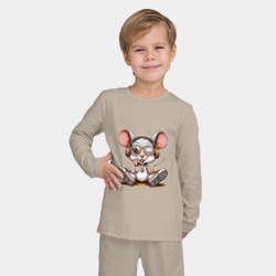 Детская пижама с лонгсливом хлопок Самый милый мышонок - фото 2
