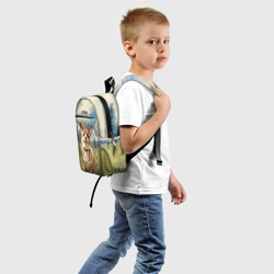 Детский рюкзак 3D Корги на природе  - фото 2