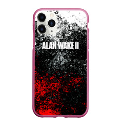 Чехол для iPhone 11 Pro Max матовый Alan Wake 2 кровь 