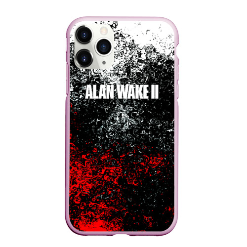 Чехол для iPhone 11 Pro Max матовый Alan Wake 2 кровь , цвет розовый