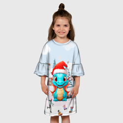 Детское платье 3D Дракон рождественских чудес - фото 2