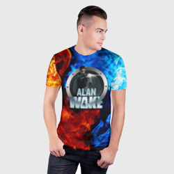 Мужская футболка 3D Slim Alan Wake огни - фото 2