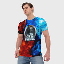 Мужская футболка 3D Alan Wake огни - фото 2