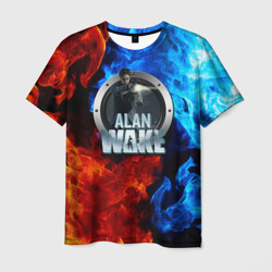 Мужская футболка 3D Alan Wake огни