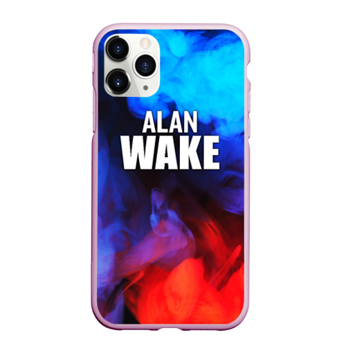 Чехол для iPhone 11 Pro Max матовый Alan Wake неоновый дым, цвет розовый