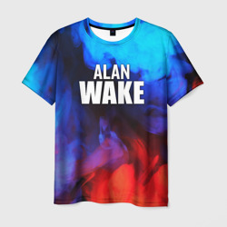 Мужская футболка 3D Alan Wake неоновый дым