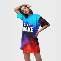 Платье-футболка 3D Alan Wake неоновый дым - фото 2