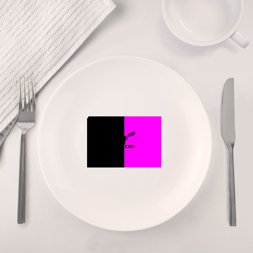 Набор: тарелка + кружка Токийские мстители черно-розовый - фото 4