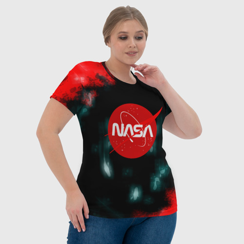 Женская футболка 3D NASA космос краски , цвет 3D печать - фото 6