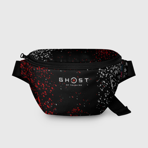 Поясная сумка 3D с принтом Ghost of Tsushima краски, вид спереди #2