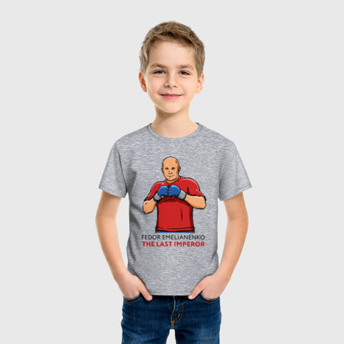 Детская футболка хлопок Мультяшный Фёдор, цвет меланж - фото 3