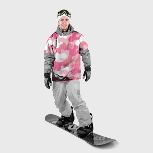 Накидка на куртку 3D Камуфляж розовый, цвет 3D печать - фото 3