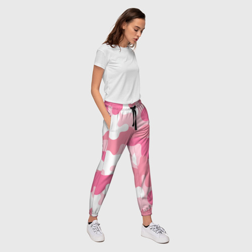 Женские брюки 3D Камуфляж розовый, цвет 3D печать - фото 5