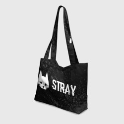 Пляжная сумка 3D Stray glitch на темном фоне по-горизонтали - фото 2