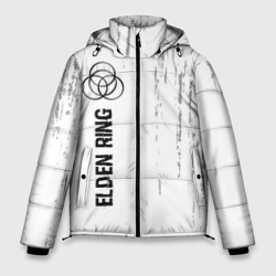 Мужская зимняя куртка 3D Elden Ring glitch на светлом фоне по-вертикали