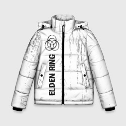 Зимняя куртка для мальчиков 3D Elden Ring glitch на светлом фоне по-вертикали