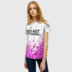 Женская футболка 3D Red Hot Chili Peppers rock legends посередине - фото 2