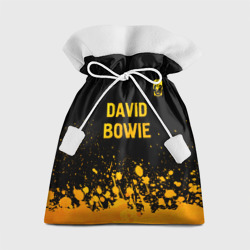 Подарочный 3D мешок David Bowie - gold gradient посередине