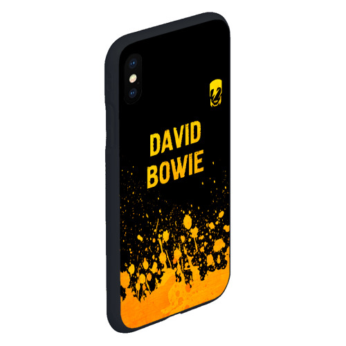 Чехол для iPhone XS Max матовый David Bowie - gold gradient посередине - фото 3