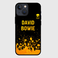 Чехол для iPhone 13 mini David Bowie - gold gradient посередине