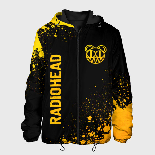 Мужская куртка 3D Radiohead - gold gradient вертикально, цвет 3D печать