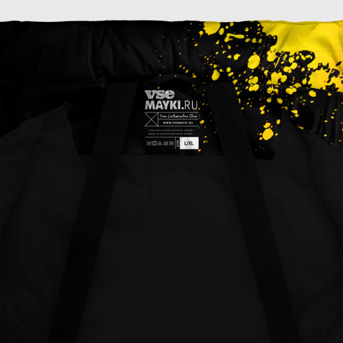 Мужская зимняя куртка 3D Radiohead - gold gradient вертикально, цвет черный - фото 7