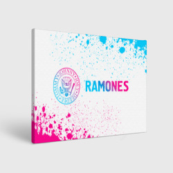 Холст прямоугольный Ramones neon gradient style по-горизонтали