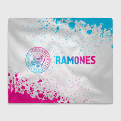 Плед 3D Ramones neon gradient style по-горизонтали