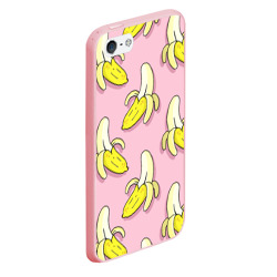 Чехол для iPhone 5/5S матовый Бананы на розовом фоне - фото 2