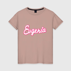 Женская футболка хлопок Евгения в стиле барби