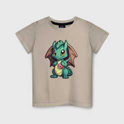 Детская футболка хлопок Дракон новогодней мечты 2024