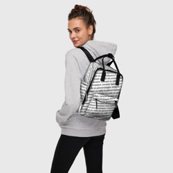 Женский рюкзак 3D Никаких брендов черный на белом - фото 2