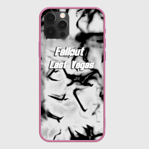 Чехол для iPhone 12 Pro с принтом Fallout краски черные, вид спереди #2