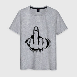 Мужская футболка хлопок Средний палец
